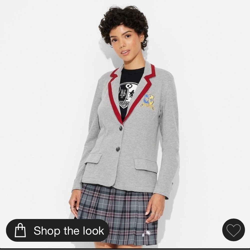 NWT-Large Rare Beetlejuice whimsical Y2K preppy  school embroidered logo jacket